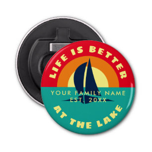 Life is better at the lake custom magnetic beer bottle opener