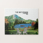 Life is Better at the Lake | Family Name Jigsaw Puzzle<br><div class="desc">Who doesn't have fond memories of the warm days and nights spent among pine trees, and around the campfire? Remember all of those times you went to summer camp or camped at your favourite lake as a kid? Add your custom wording to this design by using the "Edit this design...</div>