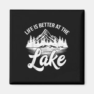 Life Is Better At The Lake Funny Fishing Boat Outd Magnet