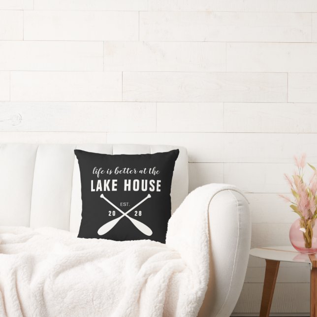 Life Is Better At The Lake House Paddle Cushion (Couch)