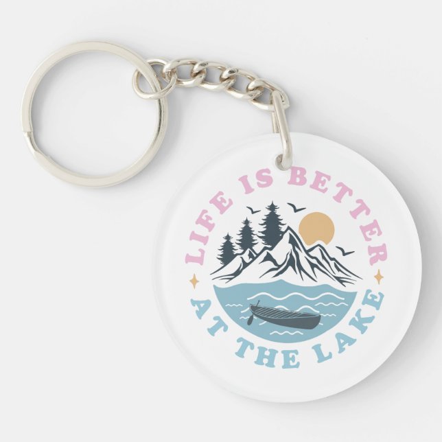 Life Is Better at The Lake Key Ring (Front)