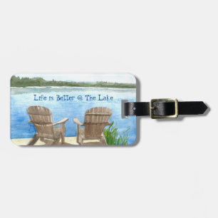Life is Better At The Lake Personalised Luggage Luggage Tag