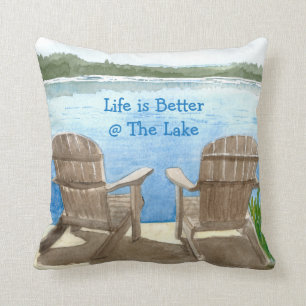 Life is Better at the Lake, Reversible Cushion