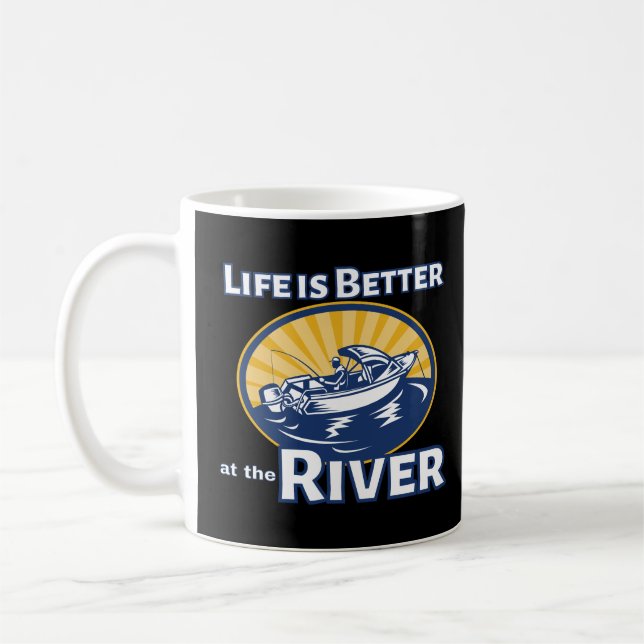 Life is Better at the River Coffee Mug (Left)
