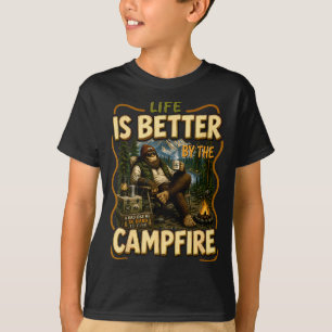 Life is better by the campfire camping vintage T-Shirt