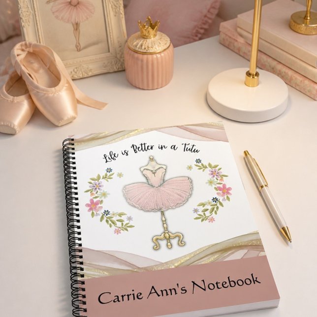 Life is Better in a Tutu Personalised Notebook (Creator Uploaded)