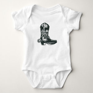 Life is Better in Boots, Cowboy Boots Baby Bodysuit