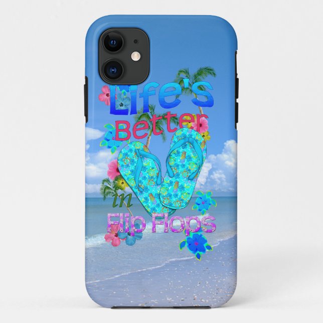 Life Is Better In Flip Flops Case-Mate iPhone Case (Back)