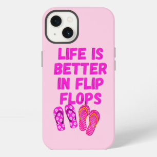 Life is better in flip flops iPhone 13 case