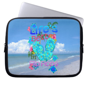 Life Is Better In Flip Flops Laptop Sleeve