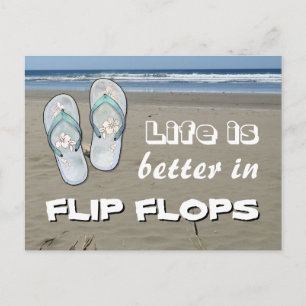 Life is better in Flip Flops Postcard