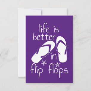 Life Is Better In Flip Flops Thank You Card