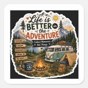 Life Is Better in the Adventure Camper Van Sticker
