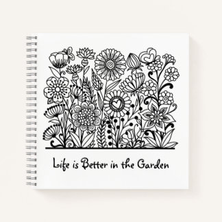 Life is Better in the Garden Floral Print Journal