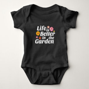 Life is Better in the Garden - Zinnia Flower Baby Bodysuit
