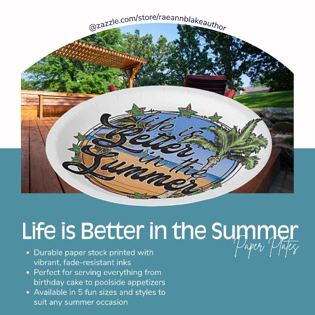 Life is Better in the Summer Paper Plate (Creator Uploaded)