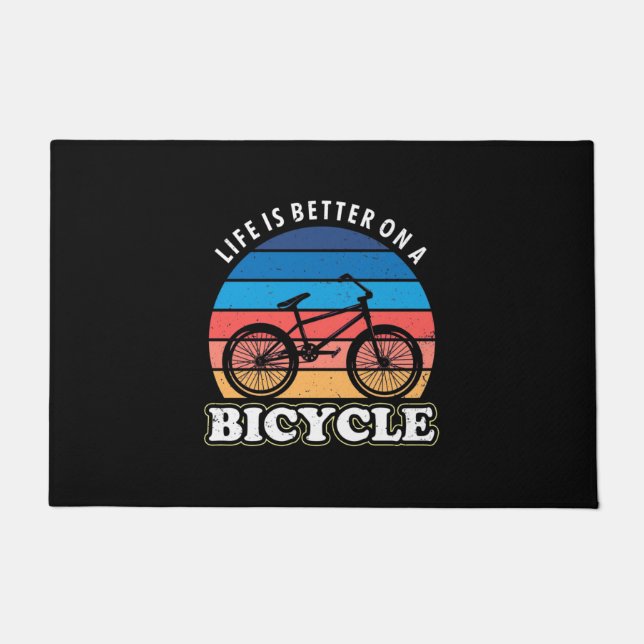 Life Is Better On A Bicycle Doormat (Front)