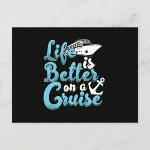 Life Is Better On A Cruise Anchor Cruise Ship Crui Postcard