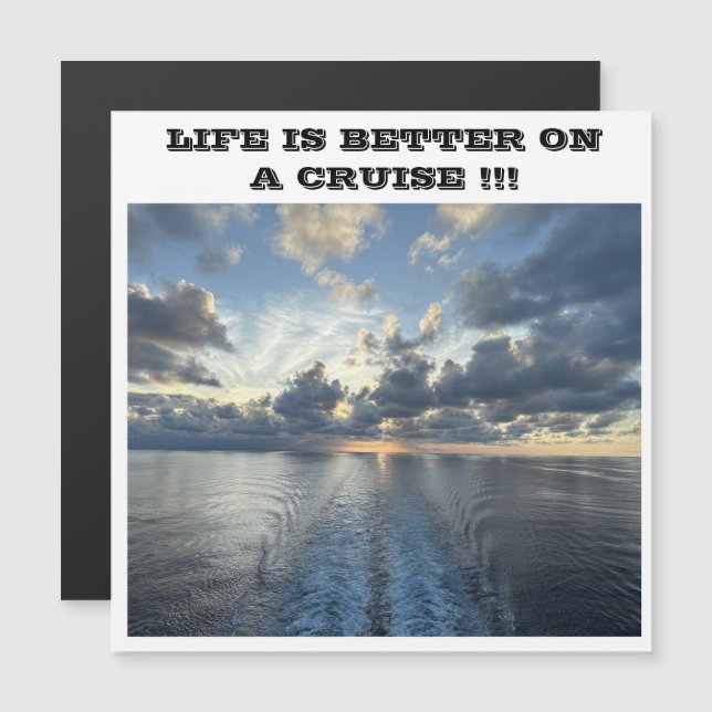 LIFE IS BETTER ON A CRUISE SHIP DOOR MAGNET (Front/Back)
