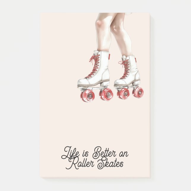 Life is Better on Roller Skates Post-it Notes (Front)
