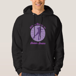 Life is Better on Roller Skates Purple Sunset Hoodie