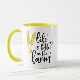 Life is better on the farm Wheat Mug