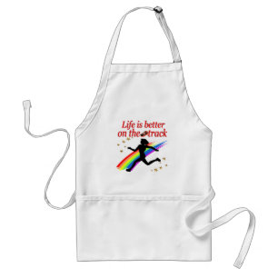 LIFE IS BETTER ON THE TRACK RUNNER DESIGN STANDARD APRON