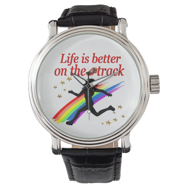 LIFE IS BETTER ON THE TRACK RUNNER DESIGN WATCH (Front)