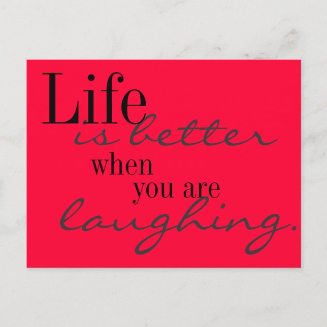 Life is better postcard (Front)