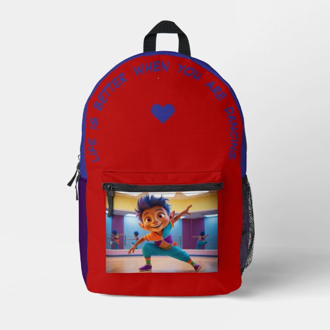 Life Is Better… Printed Backpack (Front)