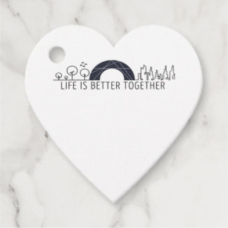Life Is Better Together City Rainbow Artistic Desi Favour Tags