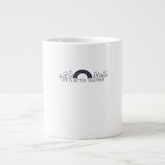 Life Is Better Together City Rainbow Artistic Desi Large Coffee Mug