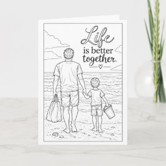 Life Is Better Together Colour Me Card