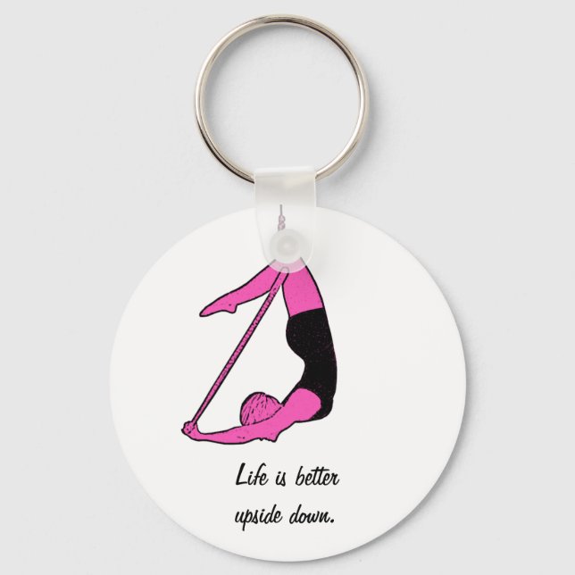 Life is better upside down - lyra key ring (Front)