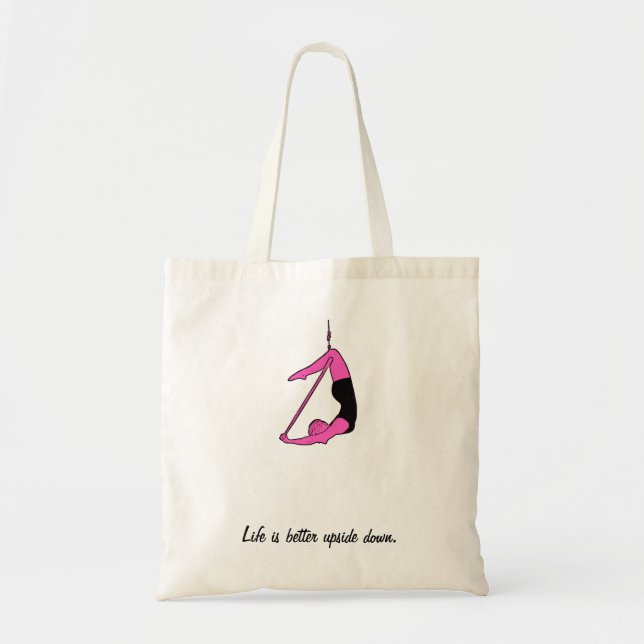 Life is better upside down - lyra tote bag (Front)