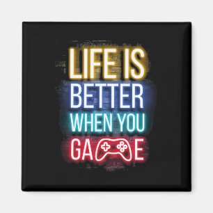 Life Is Better When U Game Controller Video Games  Magnet