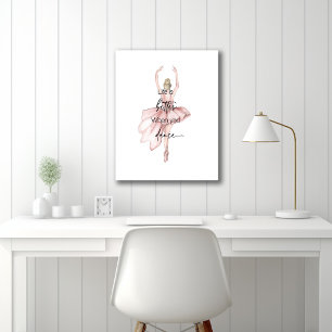 Life is Better when you Dance w Pink Ballerina Canvas Print