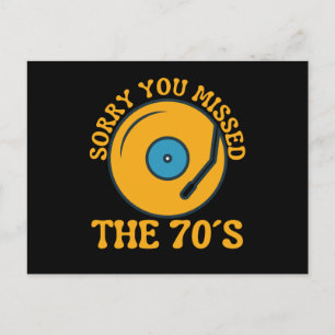 Life Is Better With 70s Music Seventies Postcard