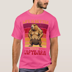 Life Is Better With A Capybara Fitness Bodybuilder T-Shirt