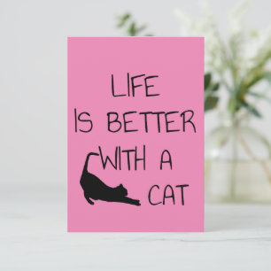 Life Is Better With A Cat - Cat Lovers Enclosure Card