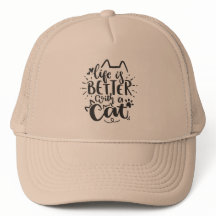 Life Is Better with a Cat – Hand-Drawn Cat Quote