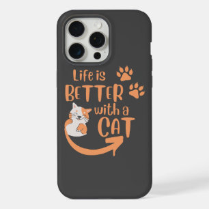 life is better with a cat iPhone 15 pro max case