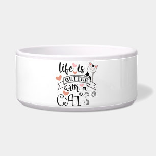 Life is Better With a Cat quote slogan