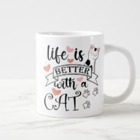 Life is Better With a Cat quote slogan