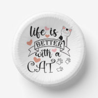 Life is Better With a Cat quote slogan