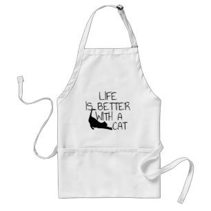 Life Is Better With A Cat Standard Apron