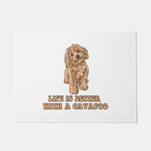 Life Is Better With A Cavapoo - Funny Dog Lover  1 Doormat