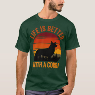 Life Is Better With A Corgi Vintage Distressed1069 T-Shirt