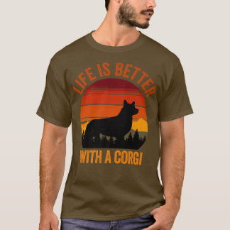 Life Is Better With A Corgi Vintage Distressed744 T-Shirt