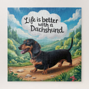 Life Is Better With A Dachshund Jigsaw Puzzle